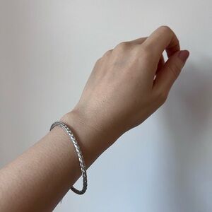 NWT Italian Silver Rope Chain Bracelet